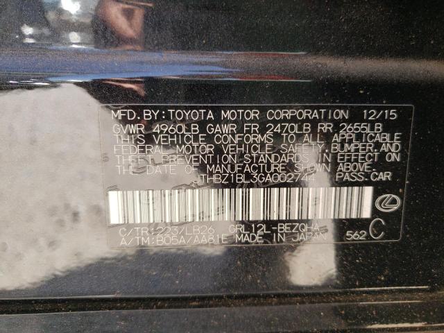 Photo 10 from auction – 2016 LEXUS GS 350 BAS with VIN JTHBZ1BL3GA002744