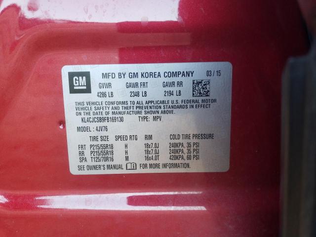 Photo 10 from auction – 2015 BUICK ENCORE with VIN KL4CJCSB9FB169130
