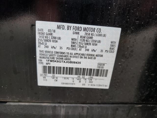 Photo 10 from auction – 2018 FORD EXPLORER S with VIN 1FM5K8GTXJGB08435