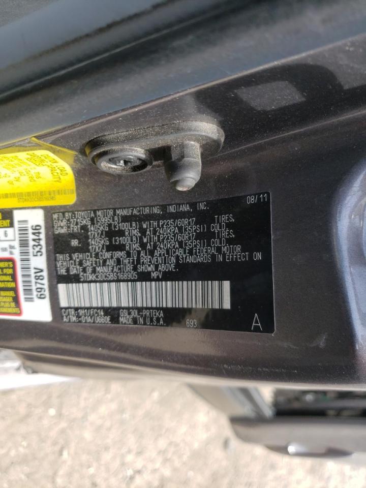 Photo 10 from auction – 2011 TOYOTA SIENNA LE with VIN 5TDKK3DC5BS168905
