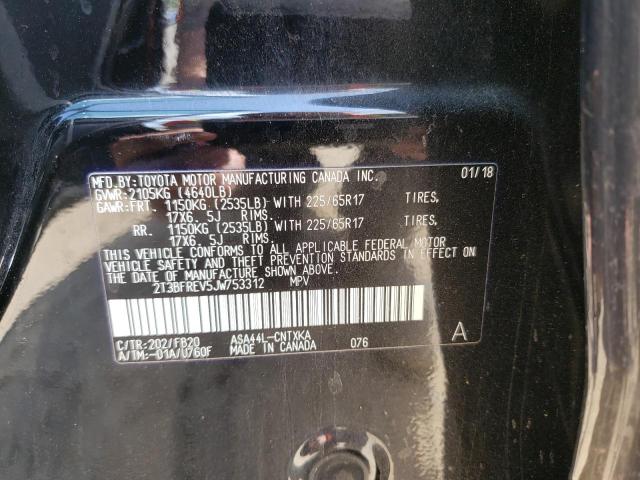 Photo 10 from auction – 2018 TOYOTA RAV4 LE with VIN 2T3BFREV5JW753312