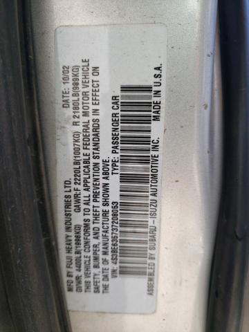 Photo 10 from auction – 2003 SUBARU LEGACY L with VIN 4S3BE635737208053