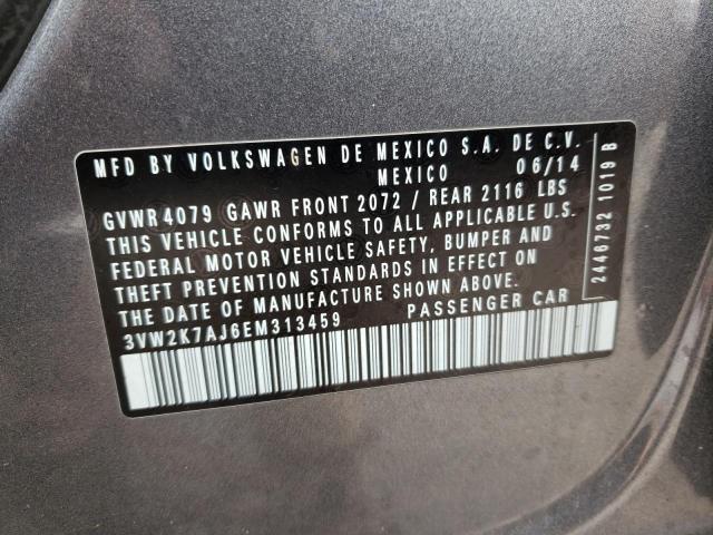 Photo 10 from auction – 2014 VOLKSWAGEN JETTA BASE with VIN 3VW2K7AJ6EM313459