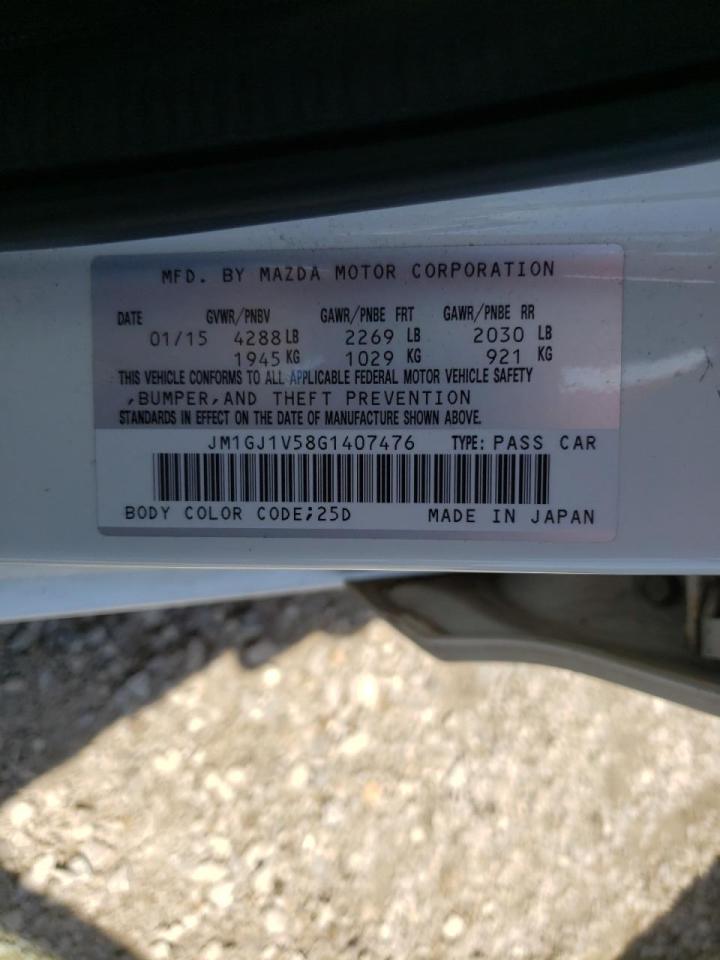 Photo 10 from auction – 2016 MAZDA 6 TOURING with VIN JM1GJ1V58G1407476