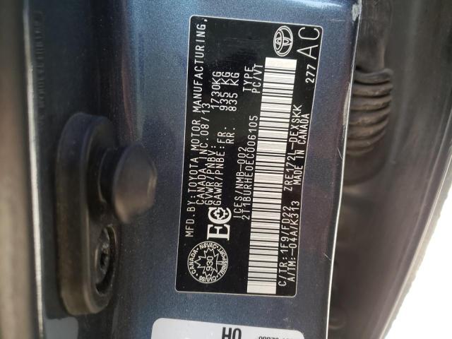 Photo 10 from auction – 2014 TOYOTA COROLLA L with VIN 2T1BURHE0EC006105