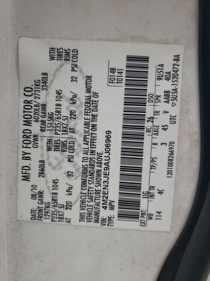Photo 10 from auction – 2010 MERCURY MOUNTAINEE with VIN 4M2EN3JE9AUJ06969