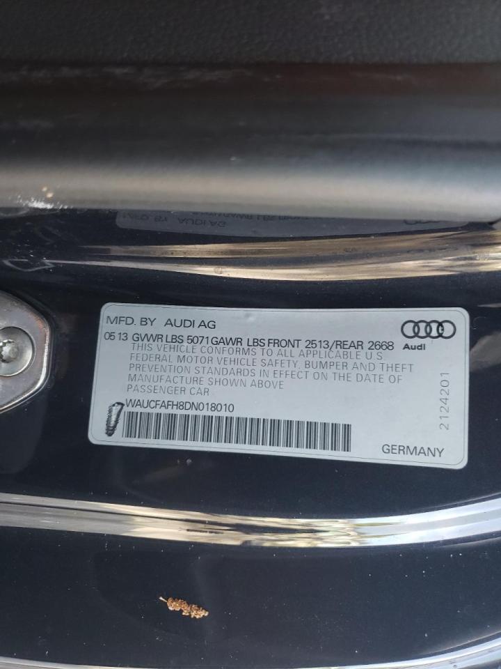 Photo 10 from auction – 2013 AUDI A5 with VIN WAUCFAFH8DN018010