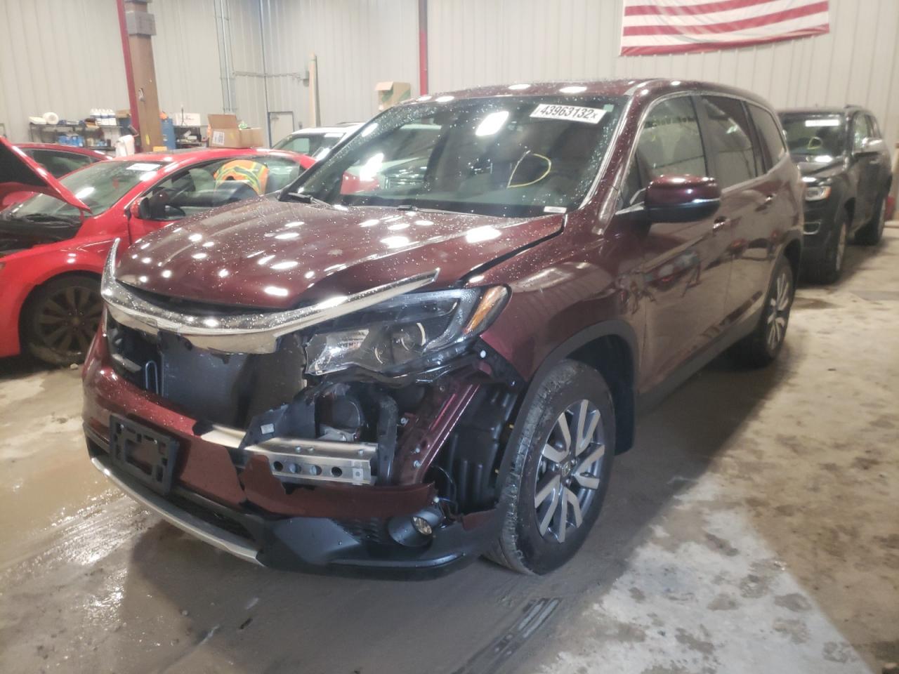 Photo 2 from auction – 2021 HONDA PILOT EXL with VIN 5FNYF6H50MB038758