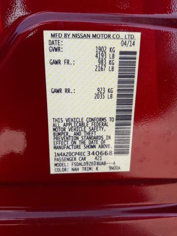 Photo 10 from auction – 2014 NISSAN LEAF S with VIN 1N4AZ0CP4EC340668