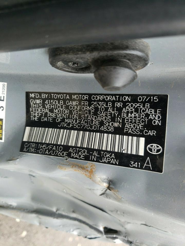 Photo 10 from auction – 2016 TOYOTA SCION TC with VIN JTKJF5C77GJ014838