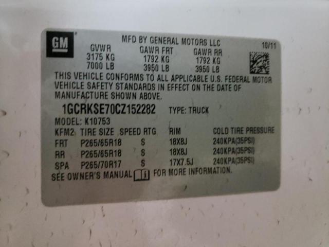 Photo 10 from auction – 2012 CHEVROLET SILVERADO with VIN 1GCRKSE70CZ152282