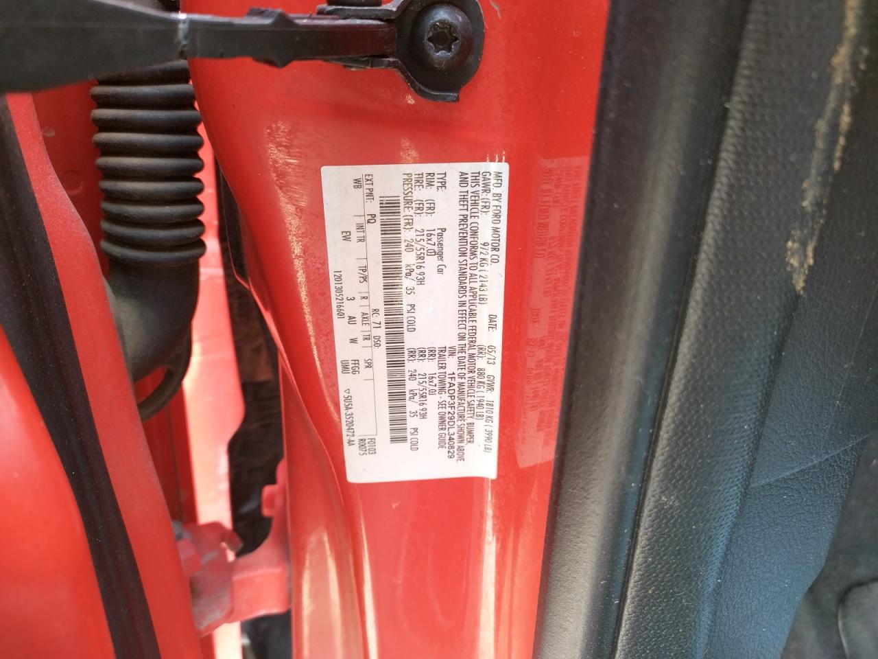Photo 10 from auction – 2013 FORD FOCUS SE with VIN 1FADP3F29DL340829