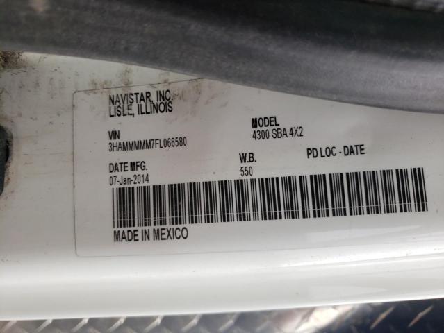 Photo 10 from auction – 2015 INTERNATIONAL 4000 4300 with VIN 3HAMMMMM7FL066580