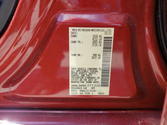 NISSAN ALTIMA 2.5 2015 with VIN 1N4AL3AP0FC277320 - Photo from auction