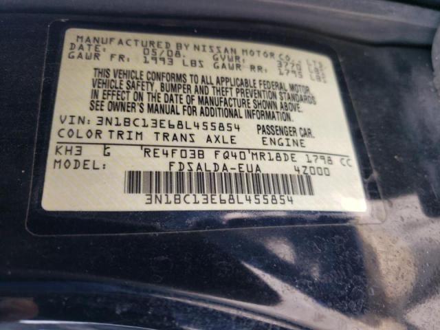 Photo 10 from auction – 2008 NISSAN VERSA S with VIN 3N1BC13E68L455854
