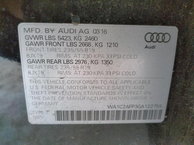 Photo 10 from auction – 2016 AUDI Q5 PREMIUM with VIN WA1C2AFP3GA122755