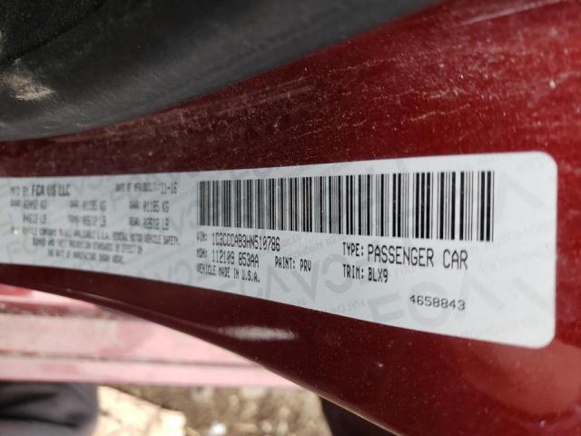 Photo 10 from auction – 2017 CHRYSLER 200 LIMITE with VIN 1C3CCCAB3HN510786
