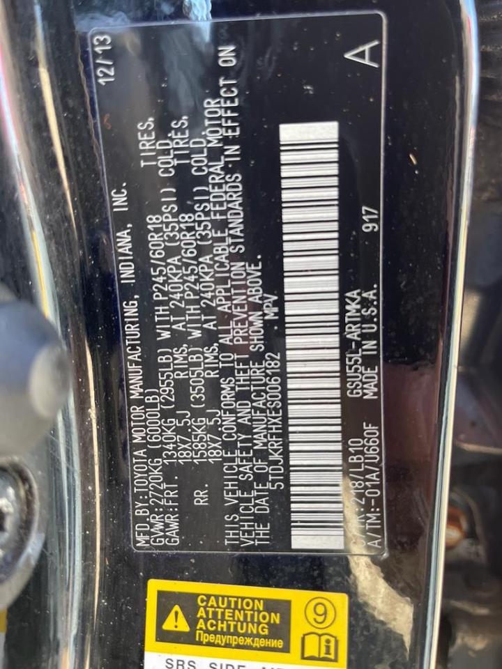 Photo 10 from auction – 2014 TOYOTA HIGHLANDER with VIN 5TDJKRFHXES006182