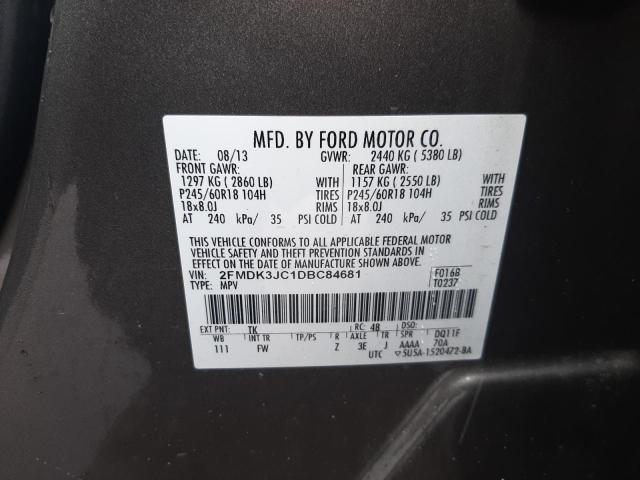 Photo 10 from auction – 2013 FORD EDGE SEL with VIN 2FMDK3JC1DBC84681