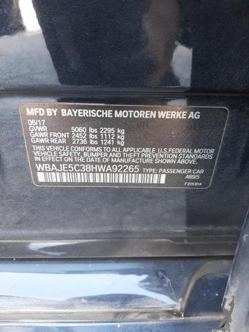 Photo 10 from auction – 2017 BMW 540 I with VIN WBAJE5C38HWA92265