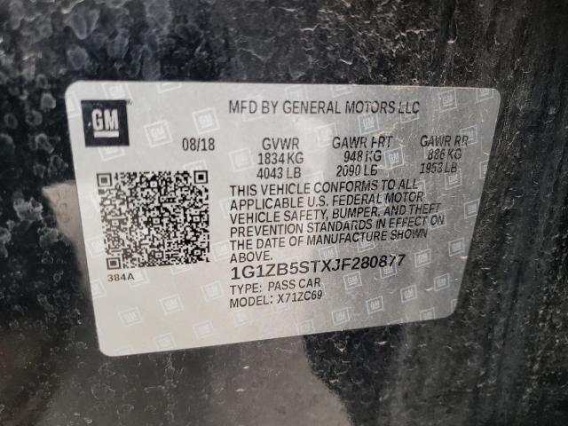 Photo 10 from auction – 2018 CHEVROLET MALIBU LS with VIN 1G1ZB5STXJF280877