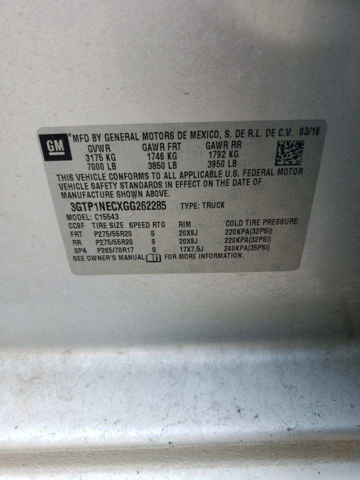 Photo 11 from auction – 2016 GMC SIERRA C15 with VIN 3GTP1NECXGG262285