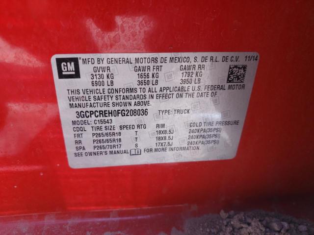 Photo 10 from auction – 2015 CHEVROLET SILVERADO with VIN 3GCPCREH0FG208036