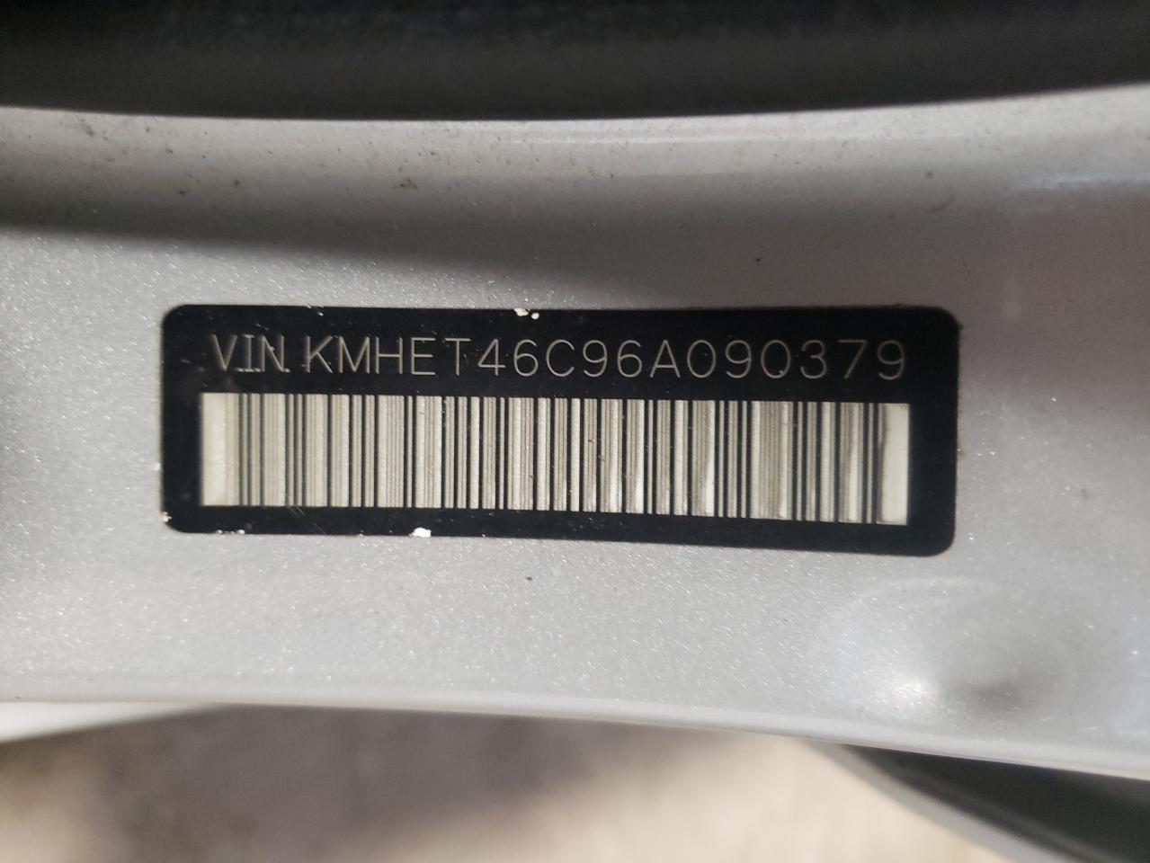 Photo 10 from auction – 2006 HYUNDAI SONATA GL with VIN KMHET46C96A090379