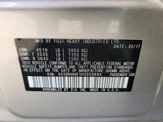 Photo 10 from auction – 2017 SUBARU LEGACY 2.5 with VIN 4S3BNAN61H3059694