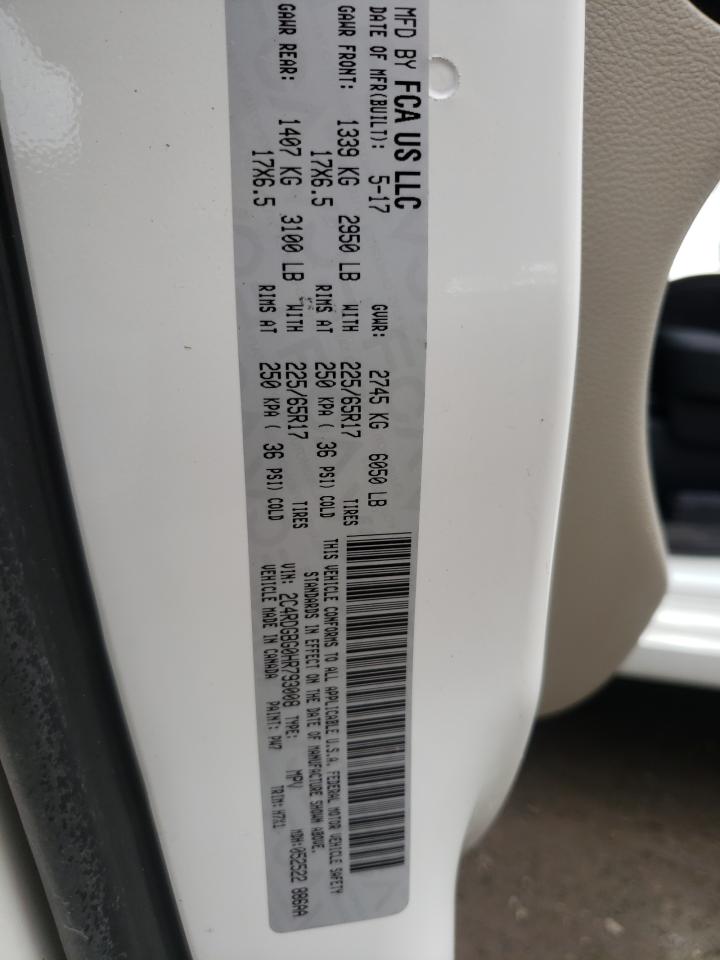 Photo 10 from auction – 2017 DODGE GRAND CARA with VIN 2C4RDGBG0HR793008