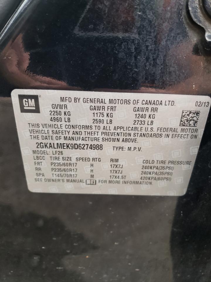Photo 10 from auction – 2013 GMC TERRAIN SL with VIN 2GKALMEK9D6274988