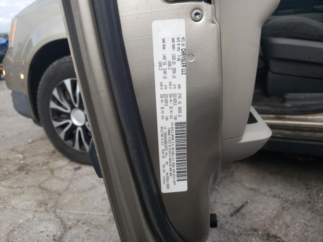 Photo 10 from auction – 2008 DODGE GRAND CARA with VIN 1D8HN44H08B194753