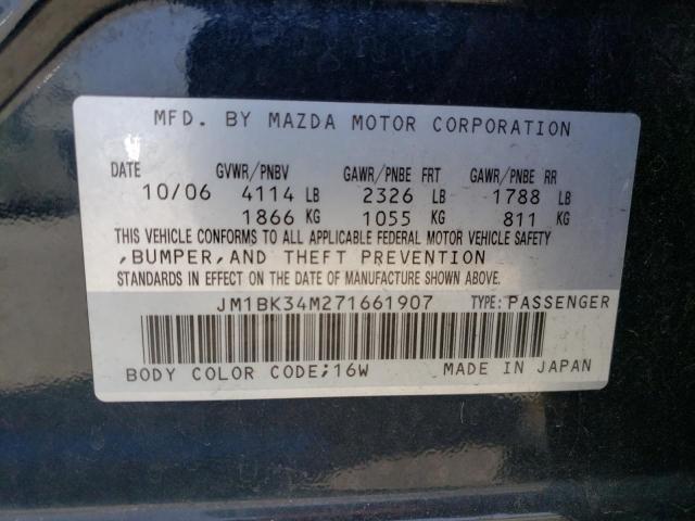 Photo 10 from auction – 2007 MAZDA SPEED 3 with VIN JM1BK34M271661907