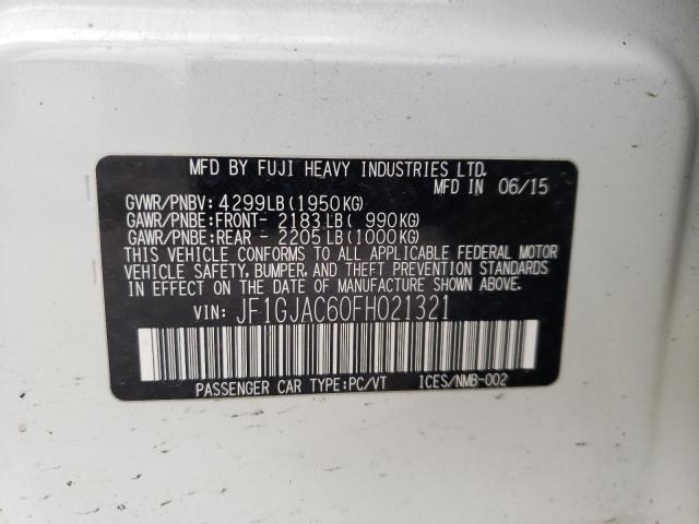 Photo 10 from auction – 2015 SUBARU IMPREZA PR with VIN JF1GJAC60FH021321