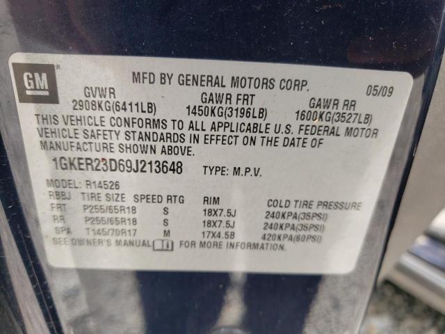 Photo 10 from auction – 2009 GMC ACADIA with VIN 1GKER23D69J213648