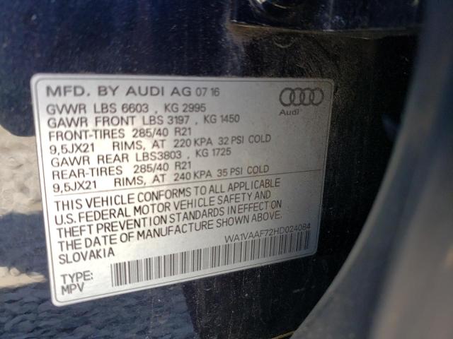 Photo 10 from auction – 2017 AUDI Q7 with VIN WA1VAAF72HD024084