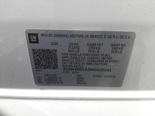 Photo 10 from auction – 2021 CHEVROLET BLAZER 1LT with VIN 3GNKBBRA5MS525541