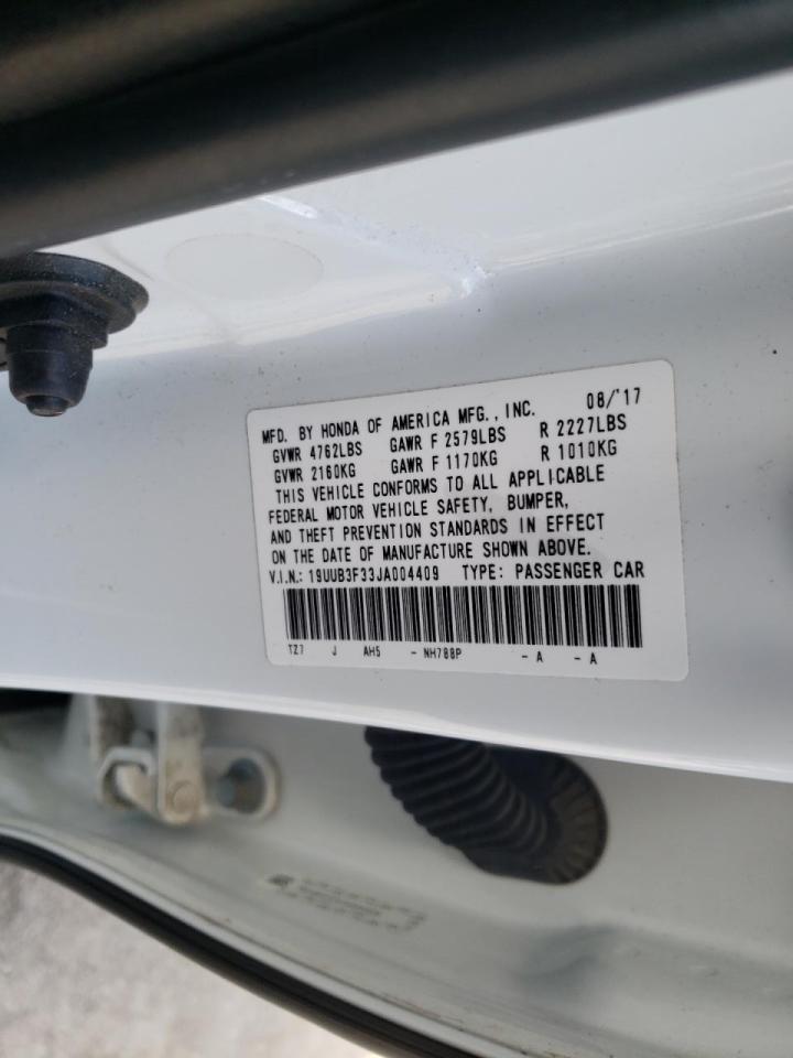 Photo 10 from auction – 2018 ACURA TLX with VIN 19UUB3F33JA004409