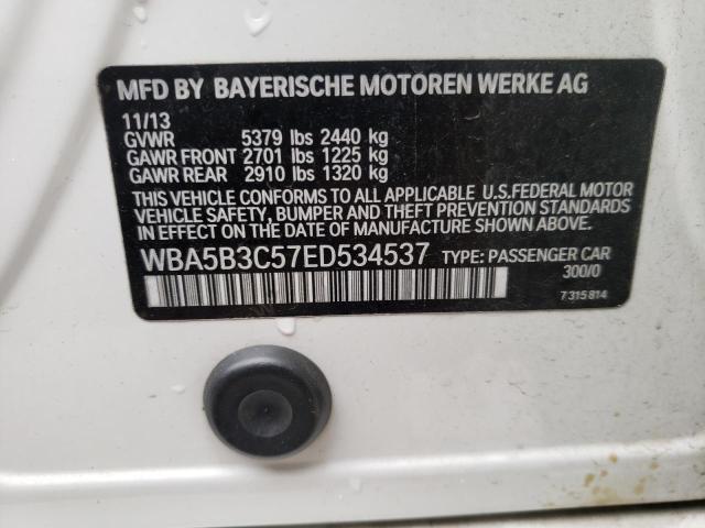 Photo 10 from auction – 2014 BMW 535 XI with VIN WBA5B3C57ED534537