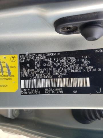 Photo 10 from auction – 2006 LEXUS RX 400 with VIN JTJHW31U060045854