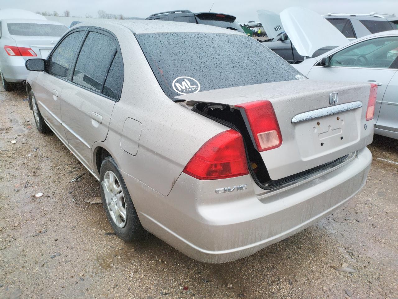 Photo 3 from auction – 2002 HONDA CIVIC LX with VIN 1HGES16592L058698