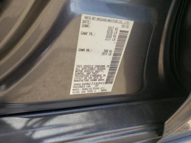 Photo 10 from auction – 2016 NISSAN ALTIMA 2.5 with VIN 1N4AL3AP8GC216993