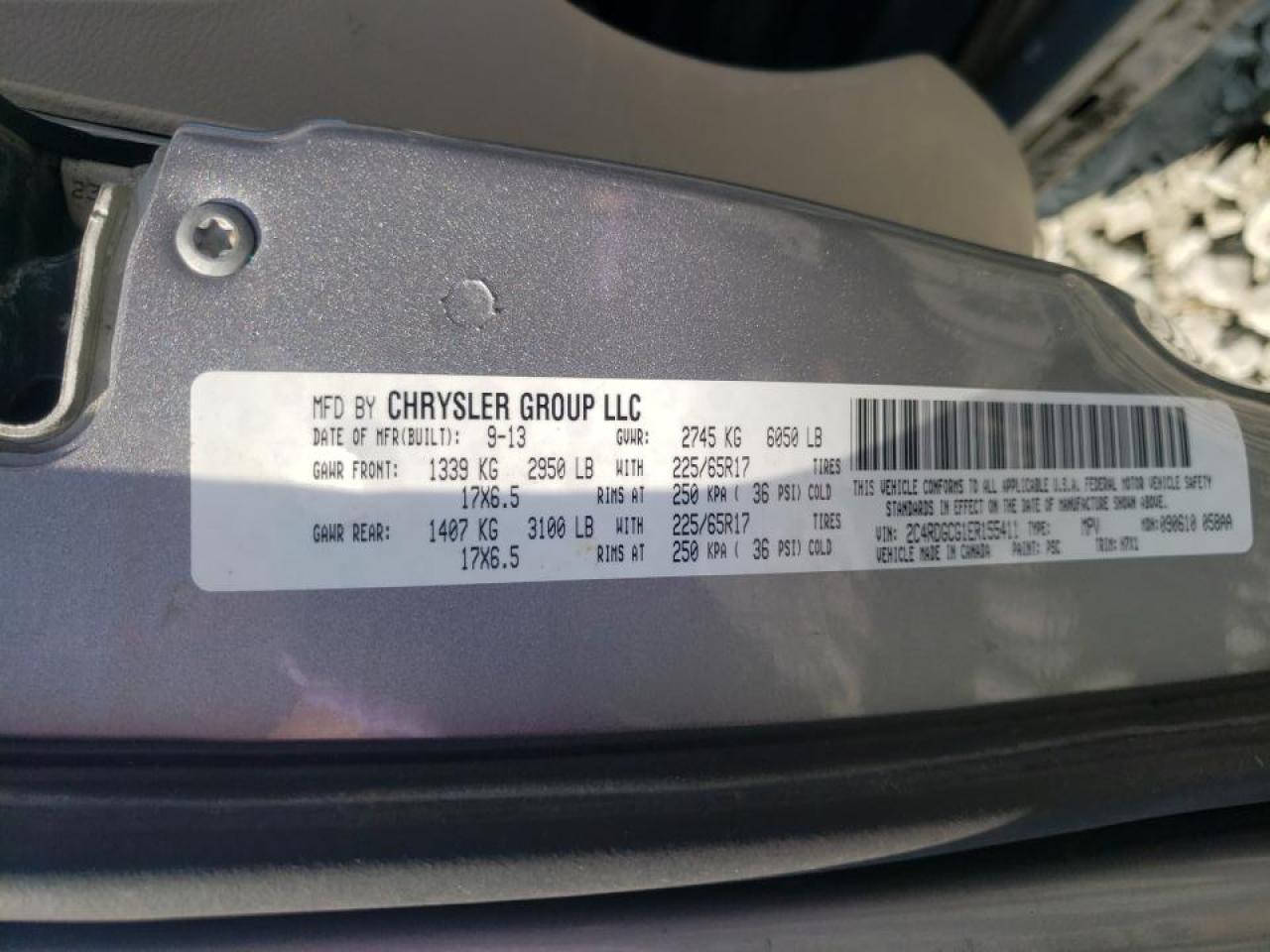 Photo 10 from auction – 2014 DODGE GRAND CARA with VIN 2C4RDGCG1ER155411