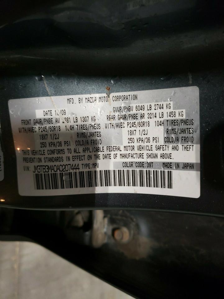 Photo 10 from auction – 2010 MAZDA CX-9 with VIN JM3TB3MA0A0207444