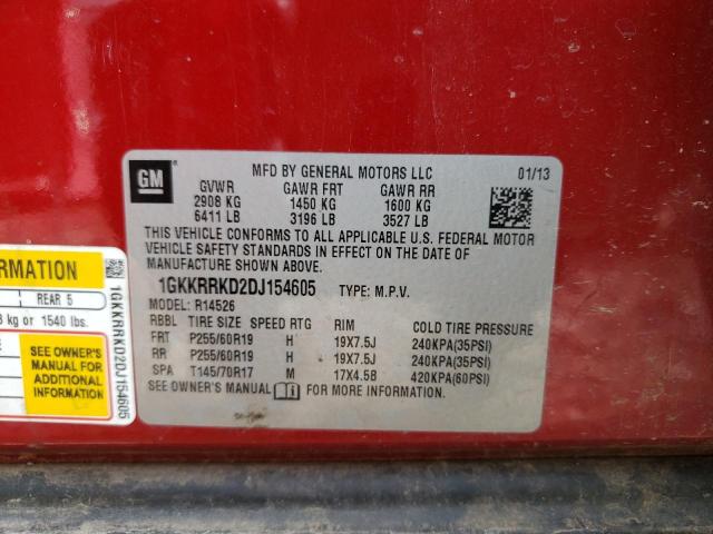 Photo 10 from auction – 2013 GMC ACADIA SLT with VIN 1GKKRRKD2DJ154605