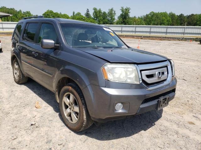 HONDA PILOT EXLN 2011 with VIN 5FNYF4H74BB055078 - Photo from auction