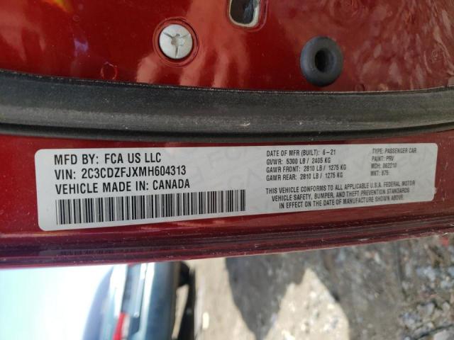 Photo 10 from auction – 2021 DODGE CHALLENGER with VIN 2C3CDZFJXMH604313