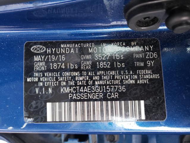 Photo 10 from auction – 2016 HYUNDAI ACCENT SE with VIN KMHCT4AE3GU157736