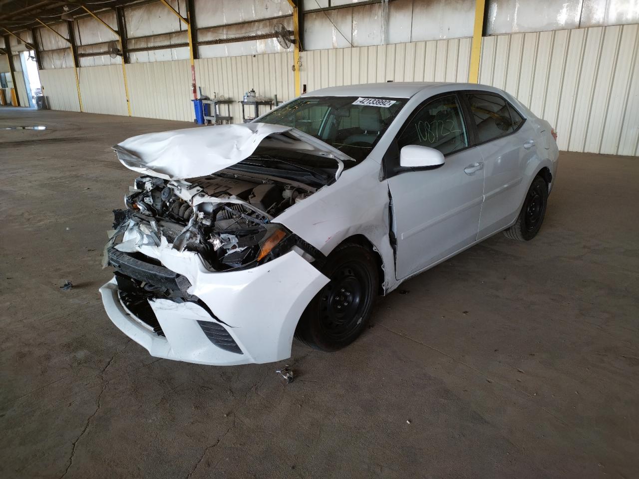 Photo 2 from auction – 2016 TOYOTA COROLLA L with VIN 2T1BURHE0GC634443