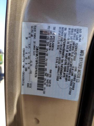 Photo 10 from auction – 2004 MERCURY GRAND MARQ with VIN 2MEFM75W94X690826